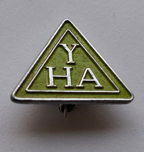Vintage enamel yha pin - enamel, badge