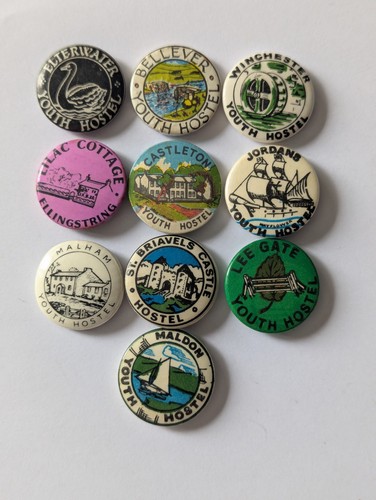 Vintage youth hostel pin - vintage,