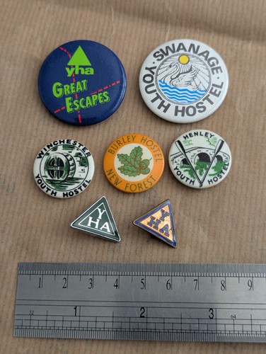 Youth hostel vintage pin - hostel,