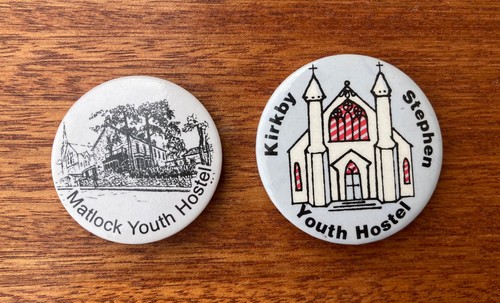 Vintage youth hostel pin - vintage,